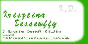 krisztina dessewffy business card